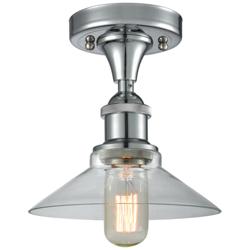 Orwell 8.38" Wide Polished Chrome Semi Flush Mount w/ Clear Shade