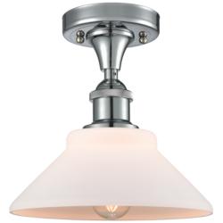 Orwell 8.38" Wide Polished Chrome Semi Flush Mount w/ Matte White Shad