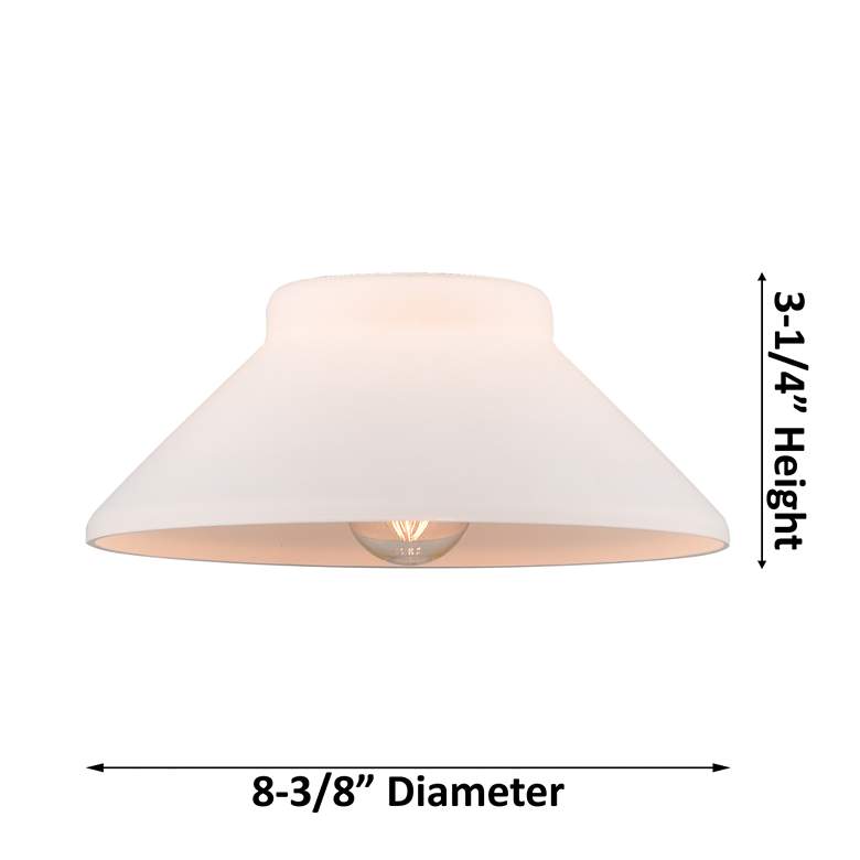 Image 5 Orwell 8.38" Wide Polished Chrome Semi Flush Mount w/ Matte White Shad more views