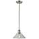 Orwell 8.38"W Brushed Satin Nickel Stem Hung Mini Pendant w/ Clear Sha