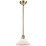 Orwell 8" Antique Brass Mini Pendant w/ Matte White Shade