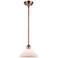 Orwell 8" Antique Copper Mini Pendant w/ Matte White Shade