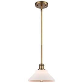 Orwell 8" Brushed Brass Mini Pendant w/ Matte White Shade Orwell 8" Brushed Brass Mini Pendant w/ Matte White Shade