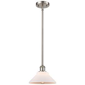 Image1 of Orwell 8" Brushed Satin Nickel Mini Pendant w/ Matte White Shade