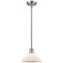 Orwell 8" Brushed Satin Nickel Mini Pendant w/ Matte White Shade