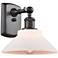 Orwell 8" High Oil-Rubbed Bronze White Glass Wall Sconce