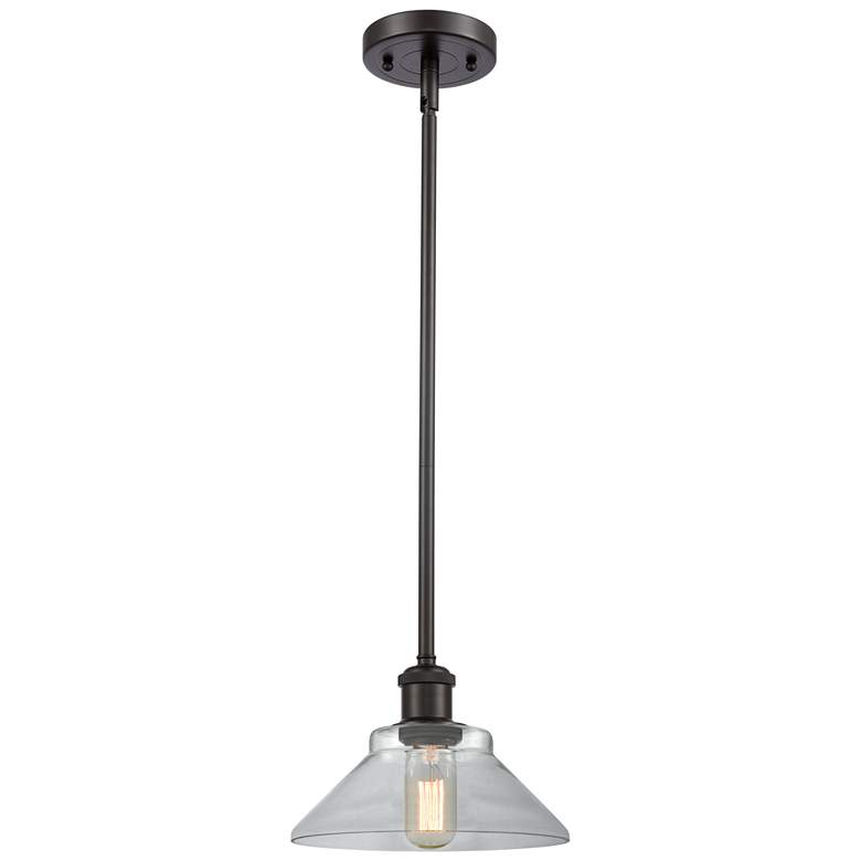 Image 1 Orwell 8" LED Mini Pendant - Oil Rubbed Bronze - Clear Shade