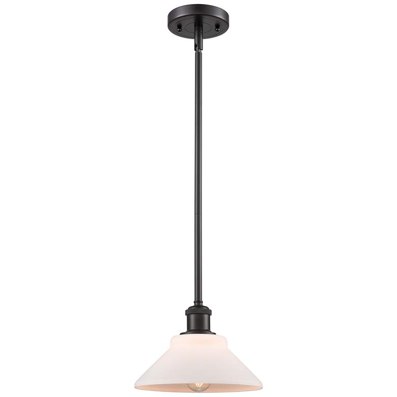 Image 1 Orwell 8" LED Mini Pendant - Oil Rubbed Bronze - Matte White Shade