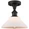 Orwell 8" LED Semi-Flush Mount - Oil Rubbed Bronze - Matte White Shad