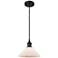 Orwell 8" Matte Black Cord Hung Mini Pendant w/ Matte White Shade