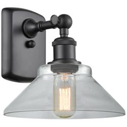 Orwell 8" Matte Black Sconce w/ Clear Shade