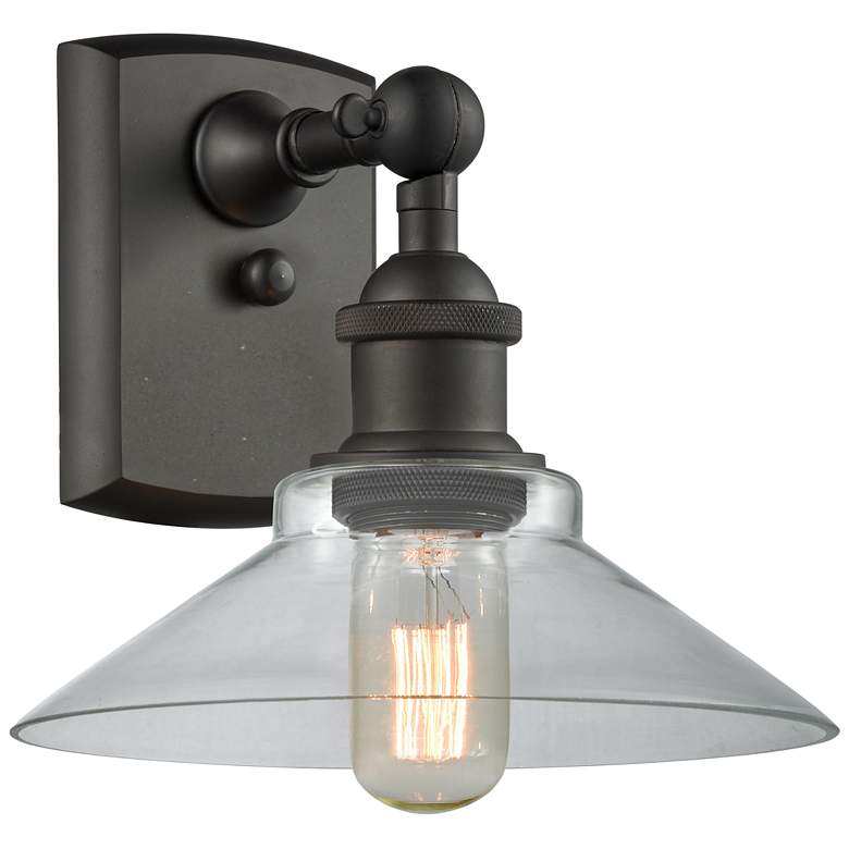 Image 1 Orwell 8" Oil Rubbed Bronze Sconce w/ Clear Shade