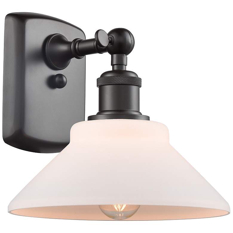 Image 1 Orwell 8" Oil Rubbed Bronze Sconce w/ Matte White Shade