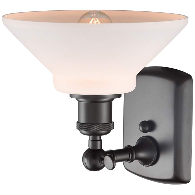 Image 2 Orwell 8" Oil Rubbed Bronze Sconce w/ Matte White Shade more views