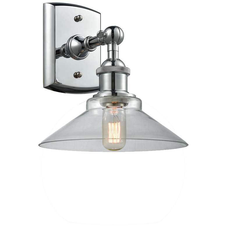 Image 1 Orwell 8" Polished Chrome Sconce w/ Clear Shade