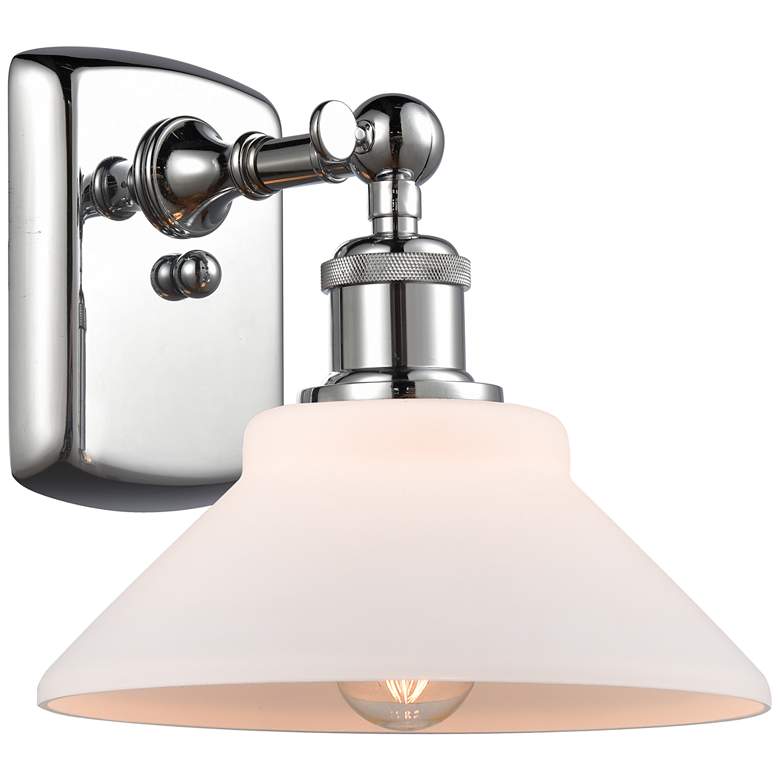 Image 1 Orwell 8" Polished Chrome Sconce w/ Matte White Shade