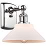 Orwell 8" Polished Chrome Sconce w/ Matte White Shade