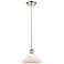 Orwell 8" Polished Nickel Cord Hung Mini Pendant w/ Matte White Shade