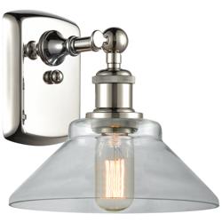 Orwell 8" Polished Nickel Sconce w/ Clear Shade