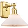 Orwell 8" Satin Gold Sconce w/ Matte White Shade