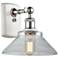 Orwell 8" White & Chrome Sconce w/ Clear Shade
