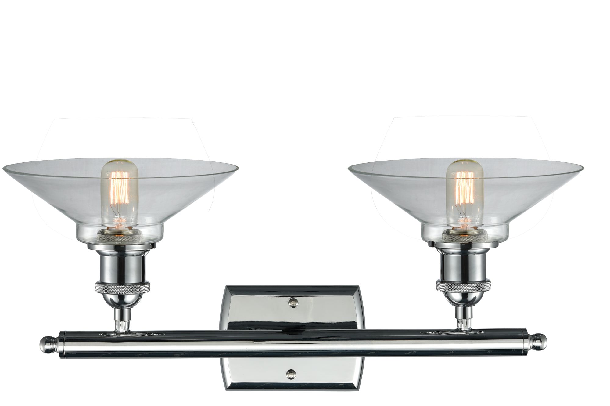 Image 2 Orwell 8"H Polished Chrome and Clear Glass 2-Light Sconce more views