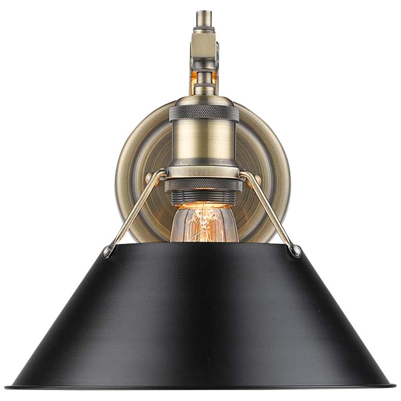 Image 1 Orwell 9 3/4" High Aged Brass Metal Wall Sconce