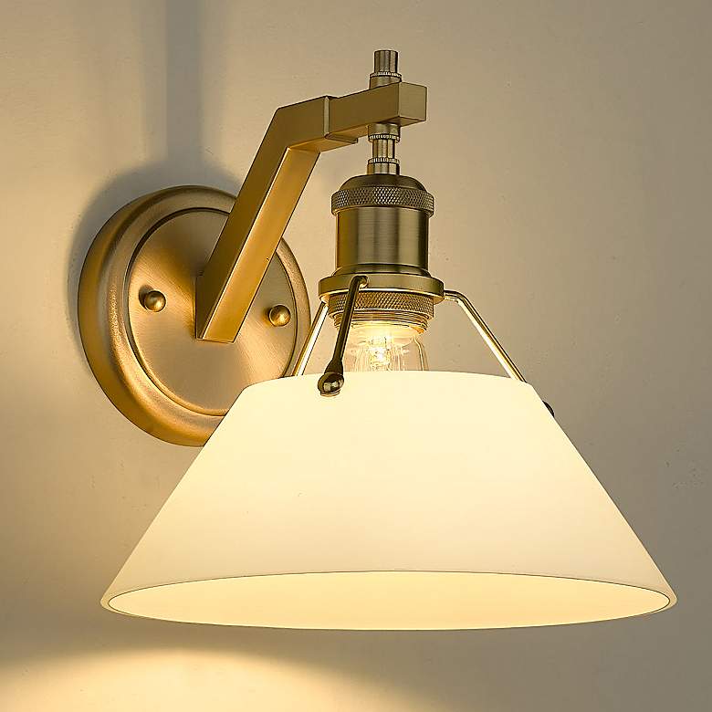 Image 1 Orwell 9 3/4" High Brushed Champagne Bronze Wall Sconce