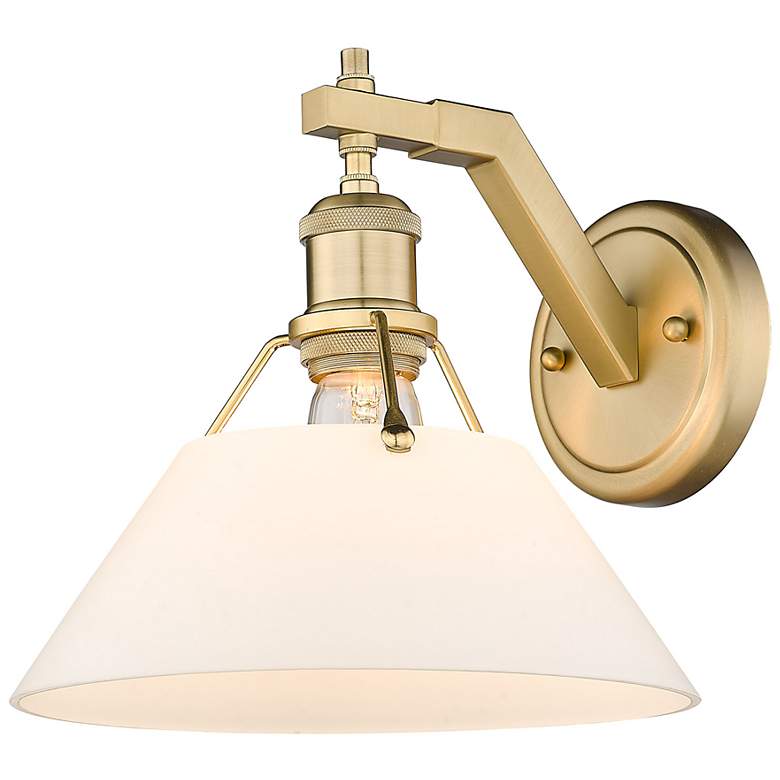 Image 5 Orwell 9 3/4" High Brushed Champagne Bronze Wall Sconce more views