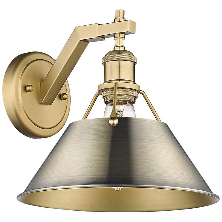 Image 1 Orwell 9 3/4" High Brushed Champagne Bronze Wall Sconce