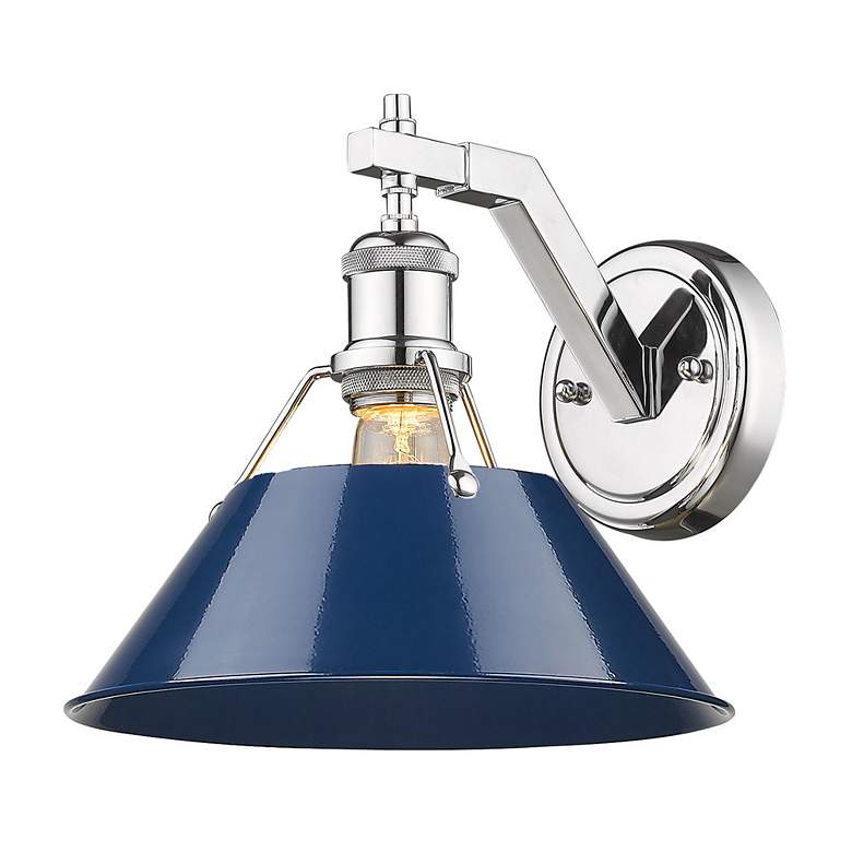 Image 3 Orwell 9 3/4" High Chrome Wall Sconce more views
