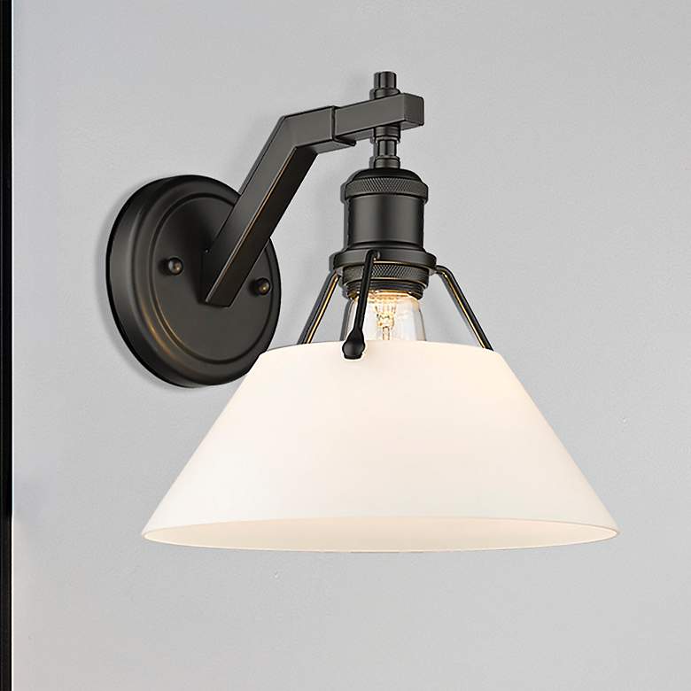 Image 2 Orwell 9 3/4" High Matte Black Wall Sconce