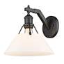 5_Orwell 9 3/4" High Matte Black Wall Sconce more views