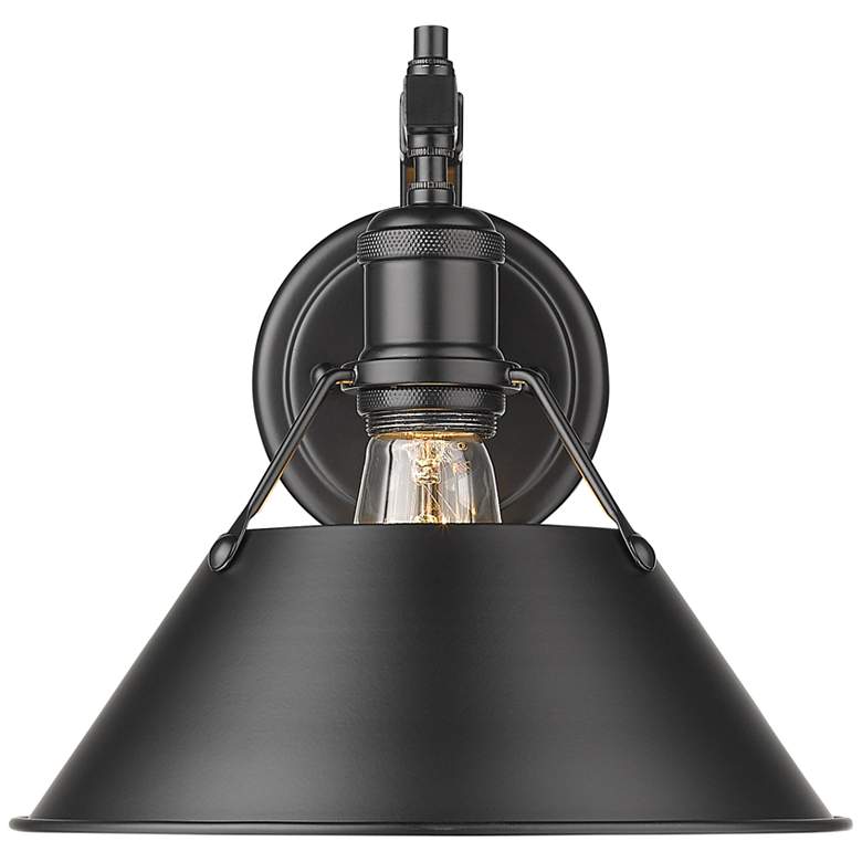 Image 1 Orwell 9 3/4" High Matte Black Wall Sconce