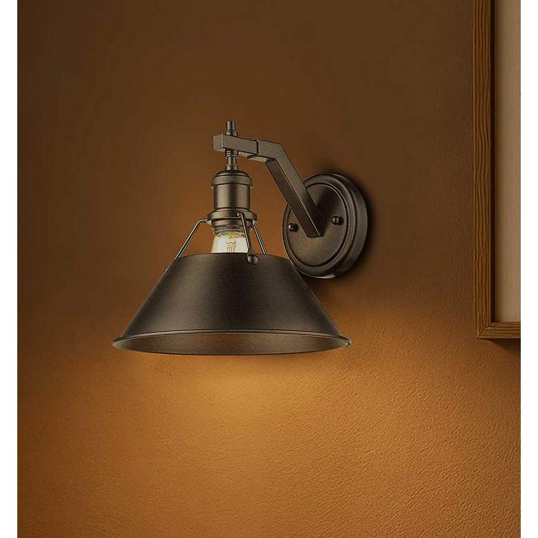 Image 1 Orwell 9 3/4" High Matte Black Wall Sconce