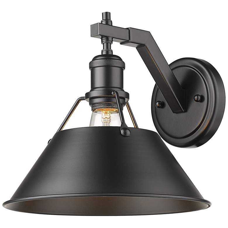 Image 3 Orwell 9 3/4" High Matte Black Wall Sconce more views