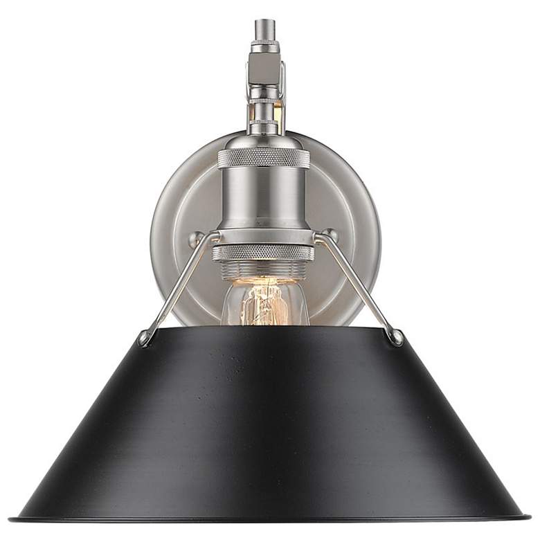 Image 2 Orwell 9 3/4" High Pewter Black Wall Sconce