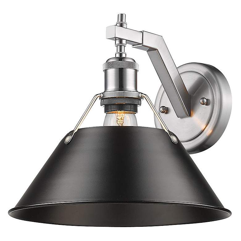 Image 4 Orwell 9 3/4" High Pewter Black Wall Sconce more views