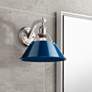 Orwell 9 3/4" High Pewter Navy Blue Wall Sconce