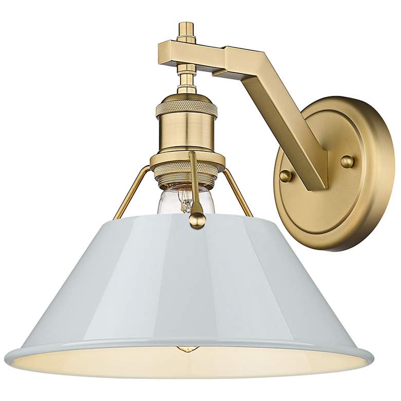 Image 2 Orwell 9 3/4"H Brushed Champagne Bronze Sconce w/ Dusky Blue more views