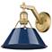 Orwell 9 3/4"H Champagne Bronze Wall Sconce w/ Matte Navy
