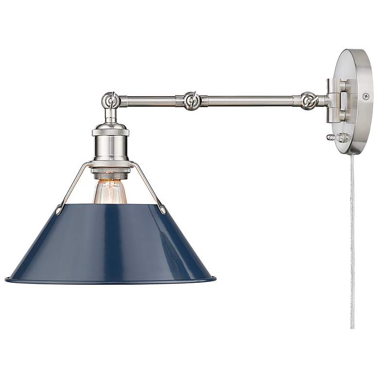 Image 4 Orwell 9" High Pewter Blue Articulating Arm Wall Sconce more views