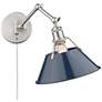 Orwell 9" High Pewter Blue Articulating Arm Wall Sconce