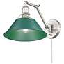1_Orwell Articulating Wall Sconce in Pewter with Pine Green