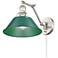 Orwell Articulating Wall Sconce in Pewter with Pine Green