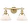 Orwell Brushed Champagne Bronze 2-Light Bath Light with Opal Glass