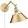 Orwell Brushed Champagne Bronze Swing Arm Wall Lamp