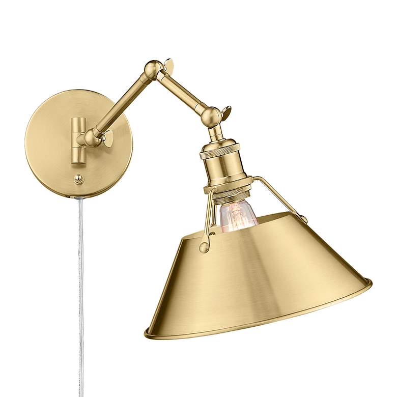 Image 2 Orwell Brushed Champagne Bronze Swing Arm Wall Lamp more views