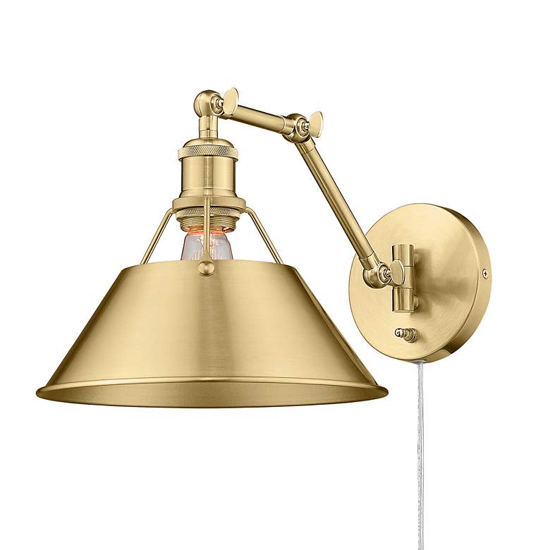 Image 3 Orwell Brushed Champagne Bronze Swing Arm Wall Lamp more views