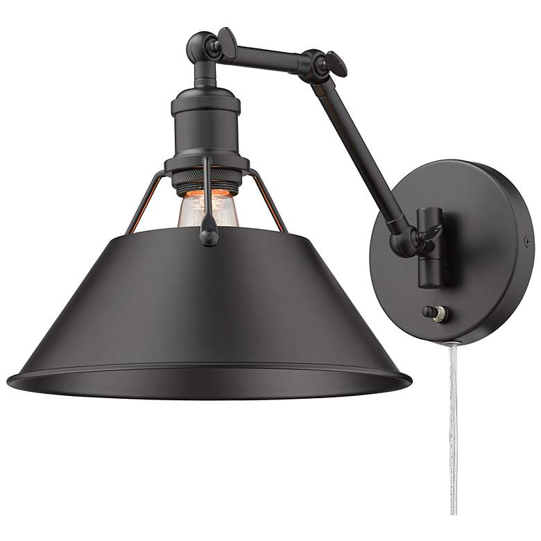Image 2 Orwell Matte Black Swing Arm Wall Lamp